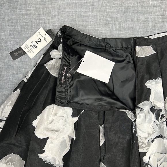 Sequin Hearts Black & White Floral Print Two Piece Dress Juniors Size 13 - Picture 8 of 8